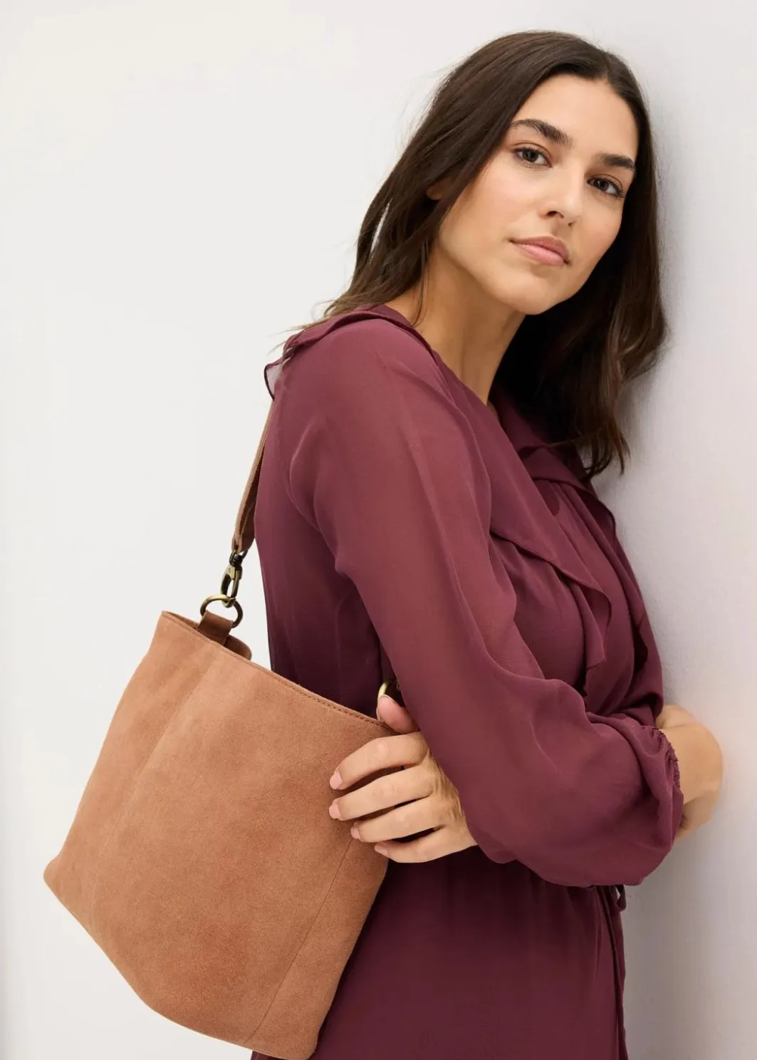 Damen bonprix Taschen|Wildleder Handtasche
