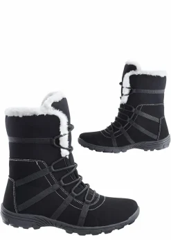 Damen bonprix Komfortschuhe|Gefütterte Winterschuhe|Winter Schnür Boot