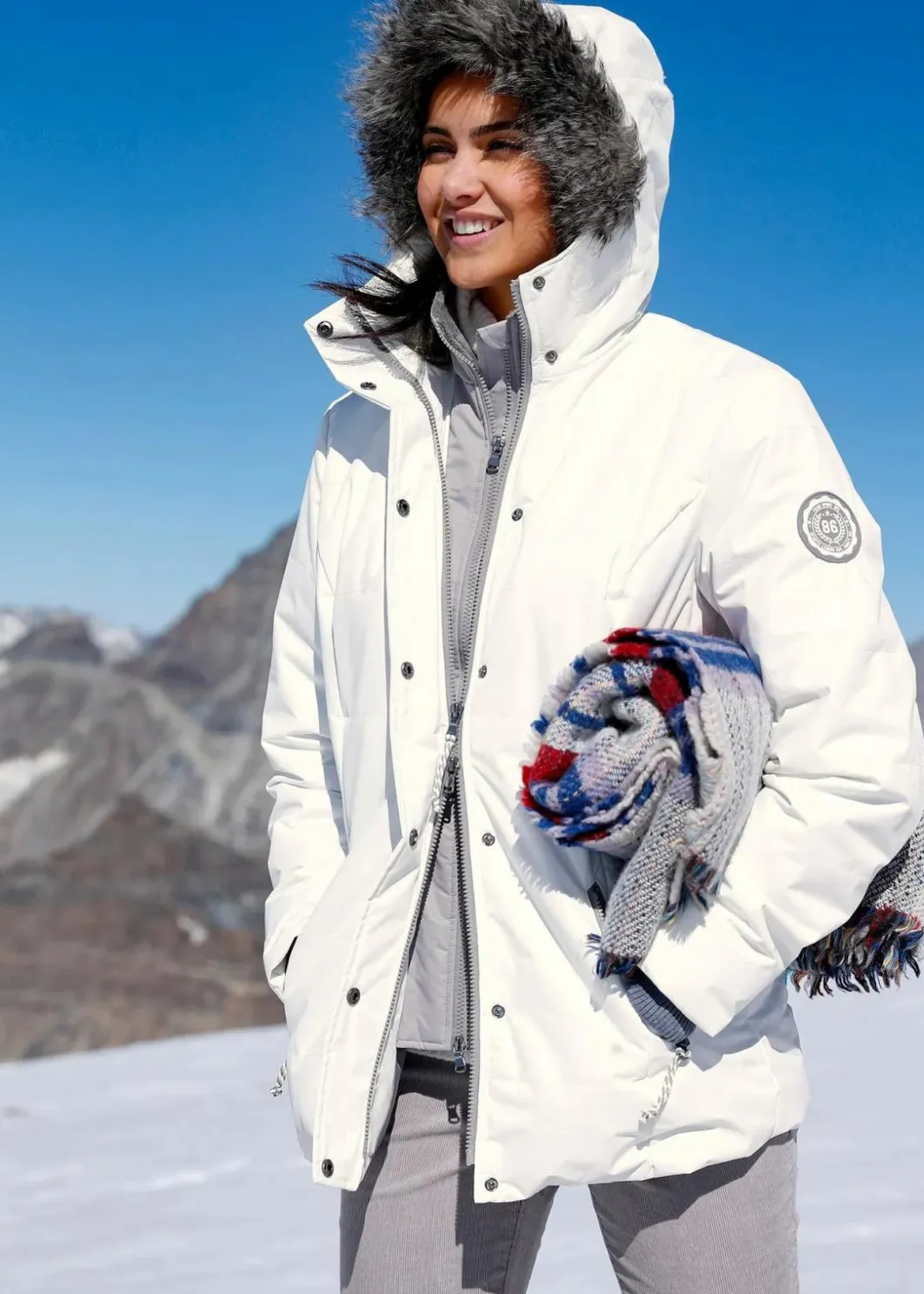 Winterjacke in 2-in1 Optik Damen Jacken & Mäntel|Bekleidung·Hosen
