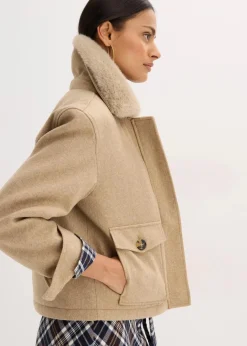 Damen bonprix Bekleidung·Hosen|Jacken & Mäntel|Winterjacke in Wolloptik