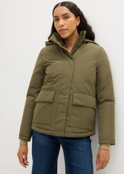 Winterjacke mit aufgesetzen Taschen Damen Nachhaltigere Materialien|Jacken & Mäntel