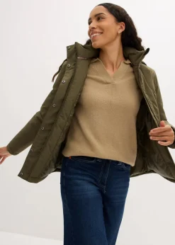 Winterjacke mit aufgesetzen Taschen Damen Nachhaltigere Materialien|Jacken & Mäntel