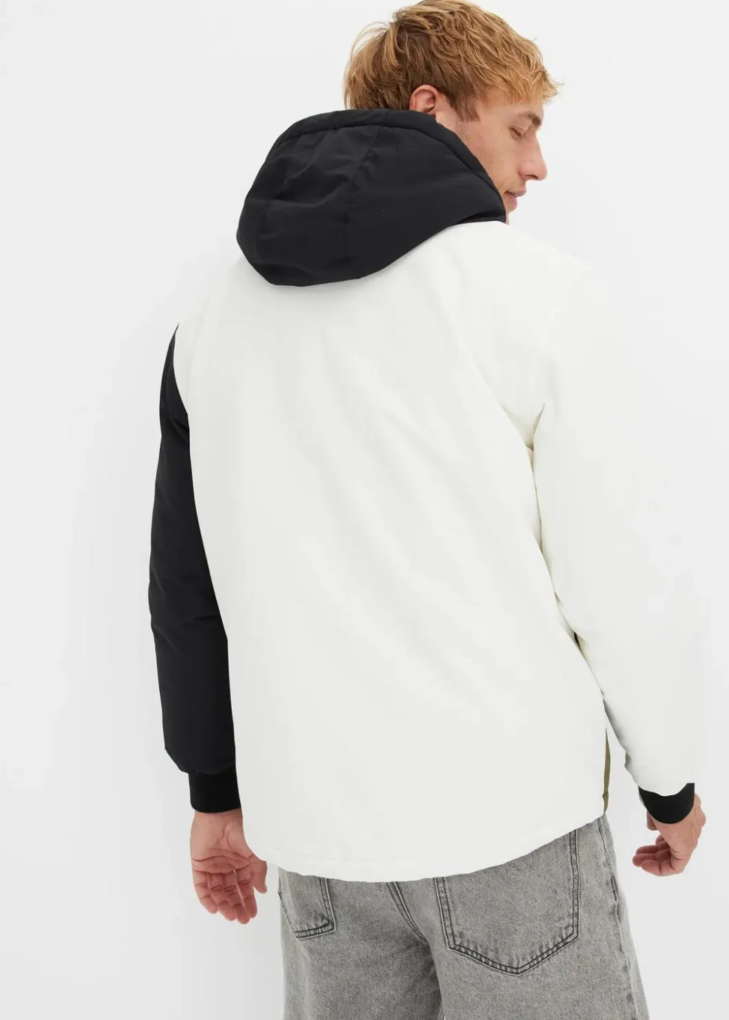 Herren bonprix Große Größen|Jacken & Mäntel|Winterjacke mit Kapuze im Colourblocking
