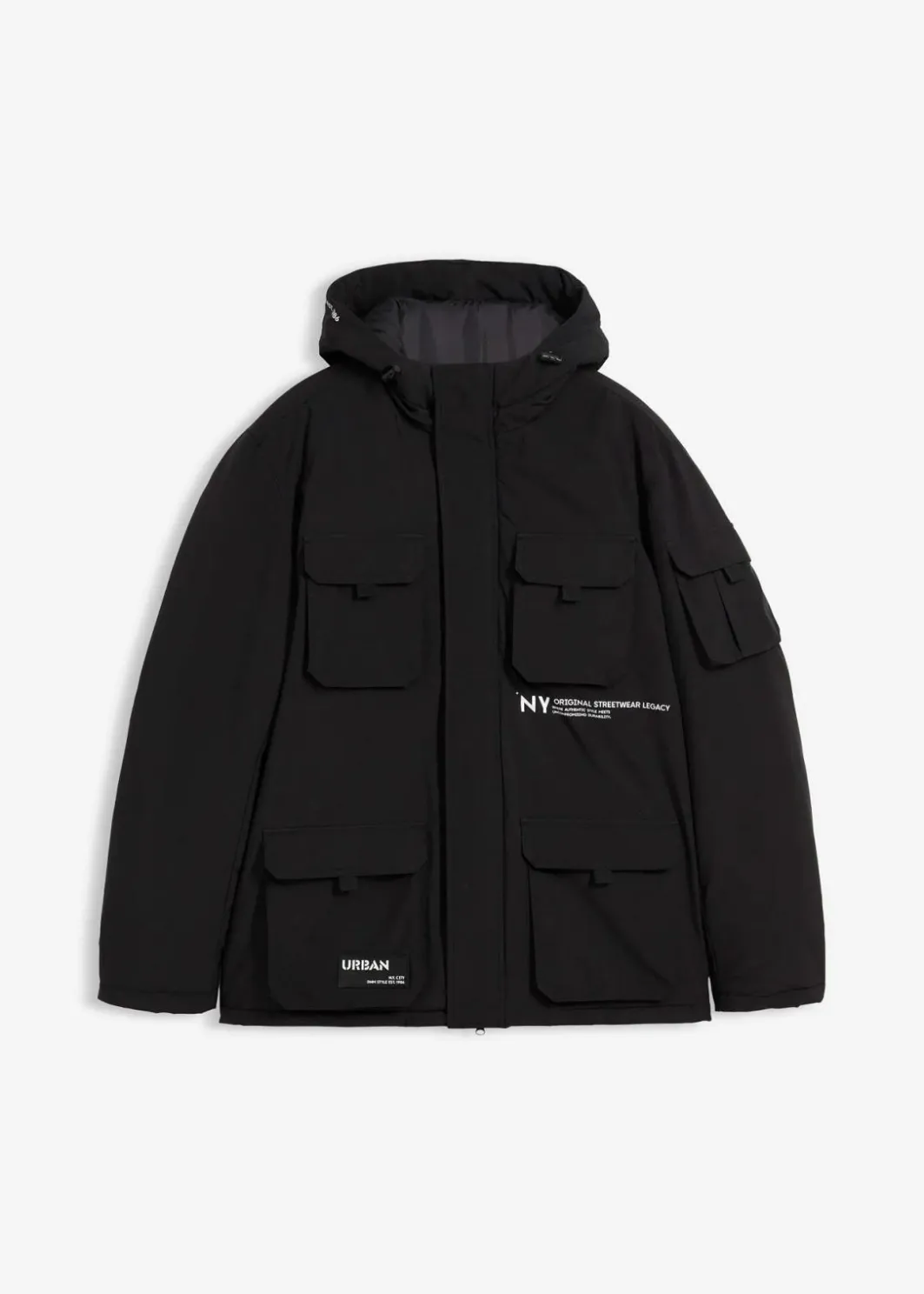 Herren bonprix Große Größen|Jacken & Mäntel|Winterjacke mit Kapuze und vielen praktischen Taschen