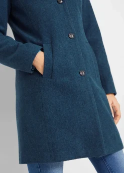 Damen bonprix Jacken & Mäntel|Bekleidung·Hosen|Winter-Kurzmantel in Wolloptik, 2in1 Optik