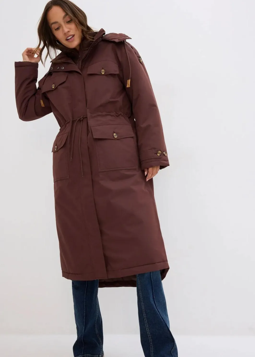 Damen bonprix Jacken & Mäntel|Bekleidung·Hosen|Wintermantel, 2in1 Optik