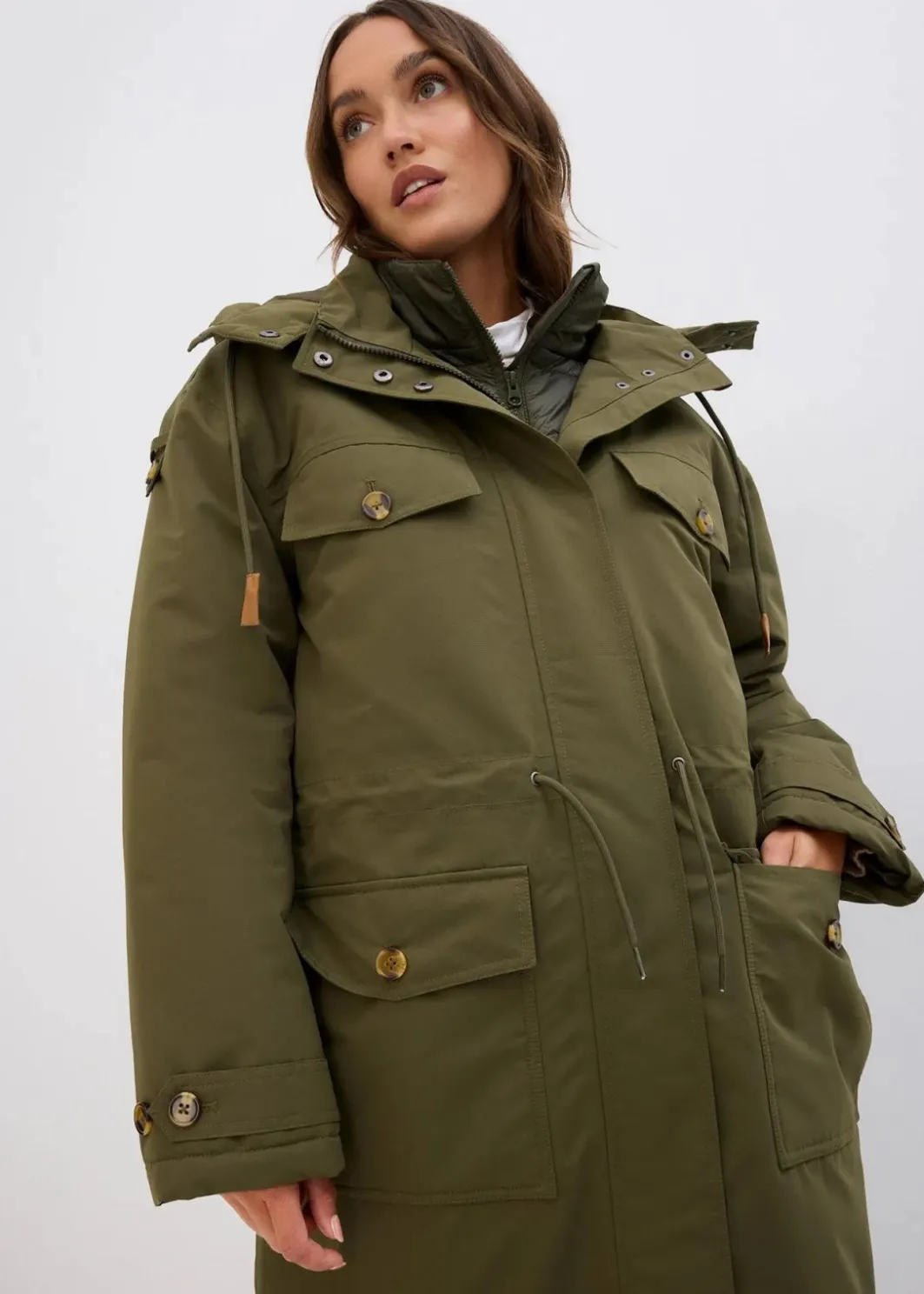 Damen bonprix Jacken & Mäntel|Bekleidung·Hosen|Wintermantel, 2in1 Optik