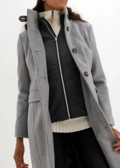 Damen bonprix Bekleidung·Hosen|Jacken & Mäntel|Wintermantel, 2in1 Optik