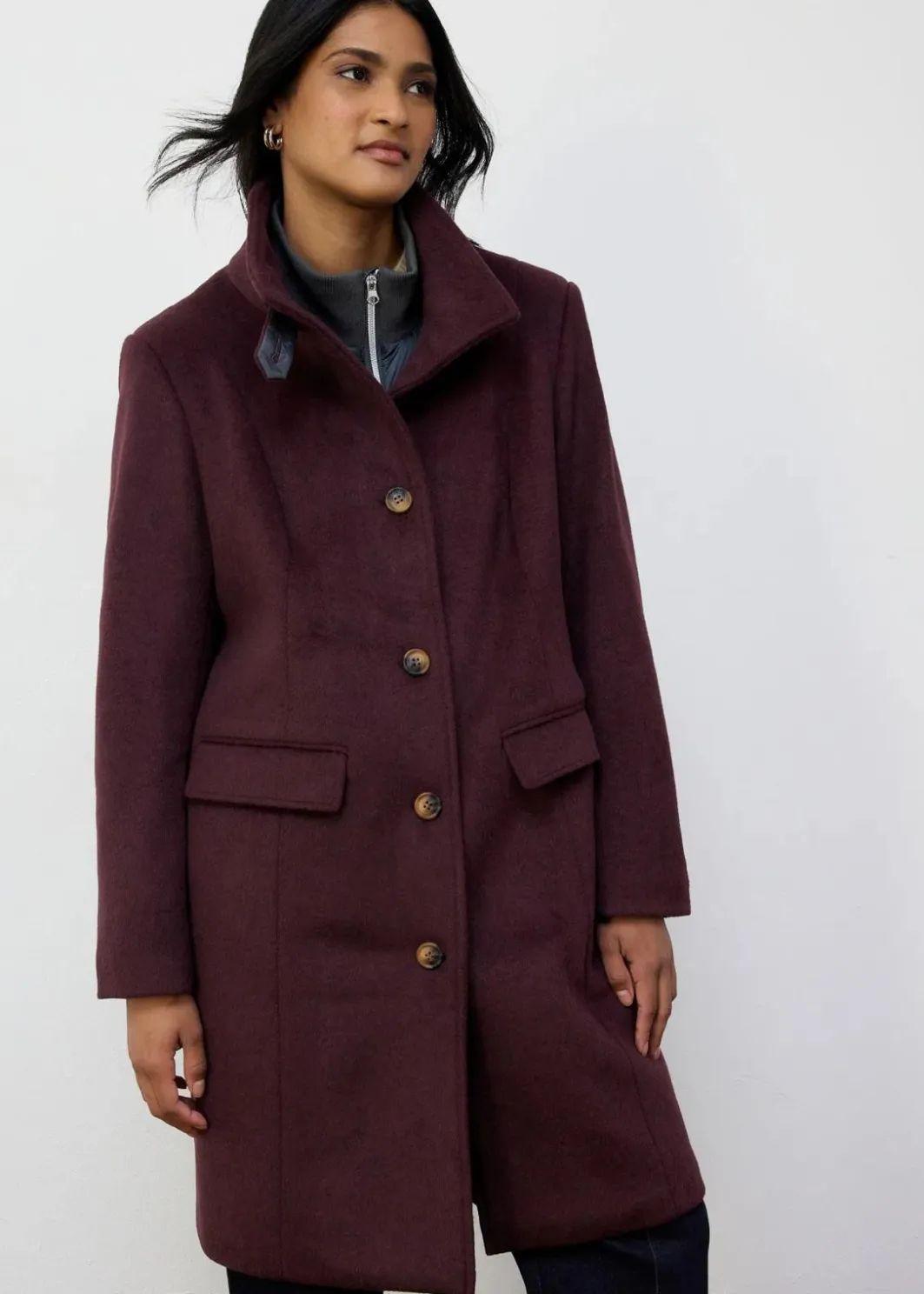 Damen bonprix Jacken & Mäntel|Bekleidung·Hosen|Wintermantel, 2in1 Optik