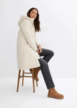 Sale Wintermantel mit Teddyfell in der Kapuze Damen Jacken & Mäntel|Bekleidung·Hosen
