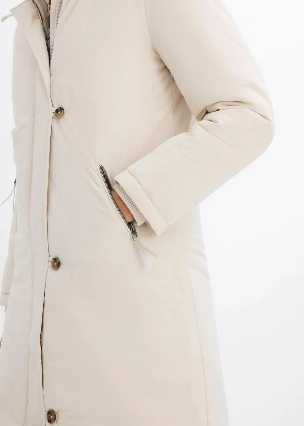 Sale Wintermantel mit Teddyfell in der Kapuze Damen Jacken & Mäntel|Bekleidung·Hosen