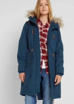 Damen bonprix Bekleidung·Hosen|Jacken & Mäntel|Winterparka mit Fellimitat-Kapuze