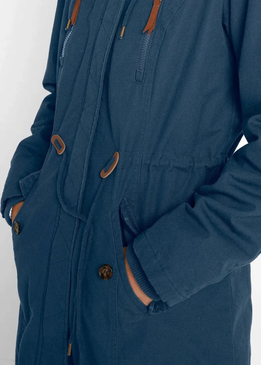 Damen bonprix Bekleidung·Hosen|Jacken & Mäntel|Winterparka mit Fellimitat-Kapuze