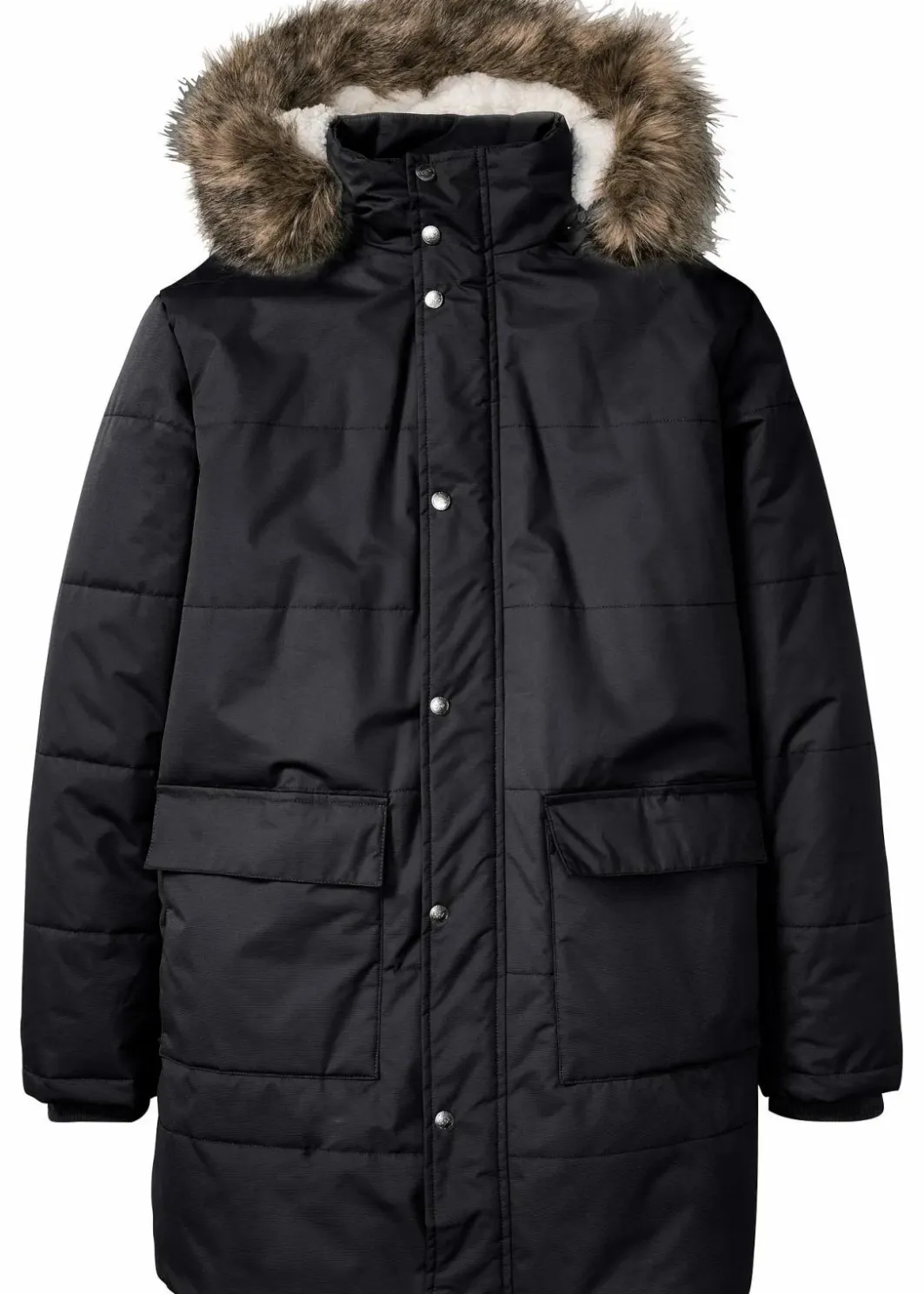 Herren bonprix Große Größen|Jacken & Mäntel|Winter-Parka mit Teddyfutter und abnehmbarer Kapuze