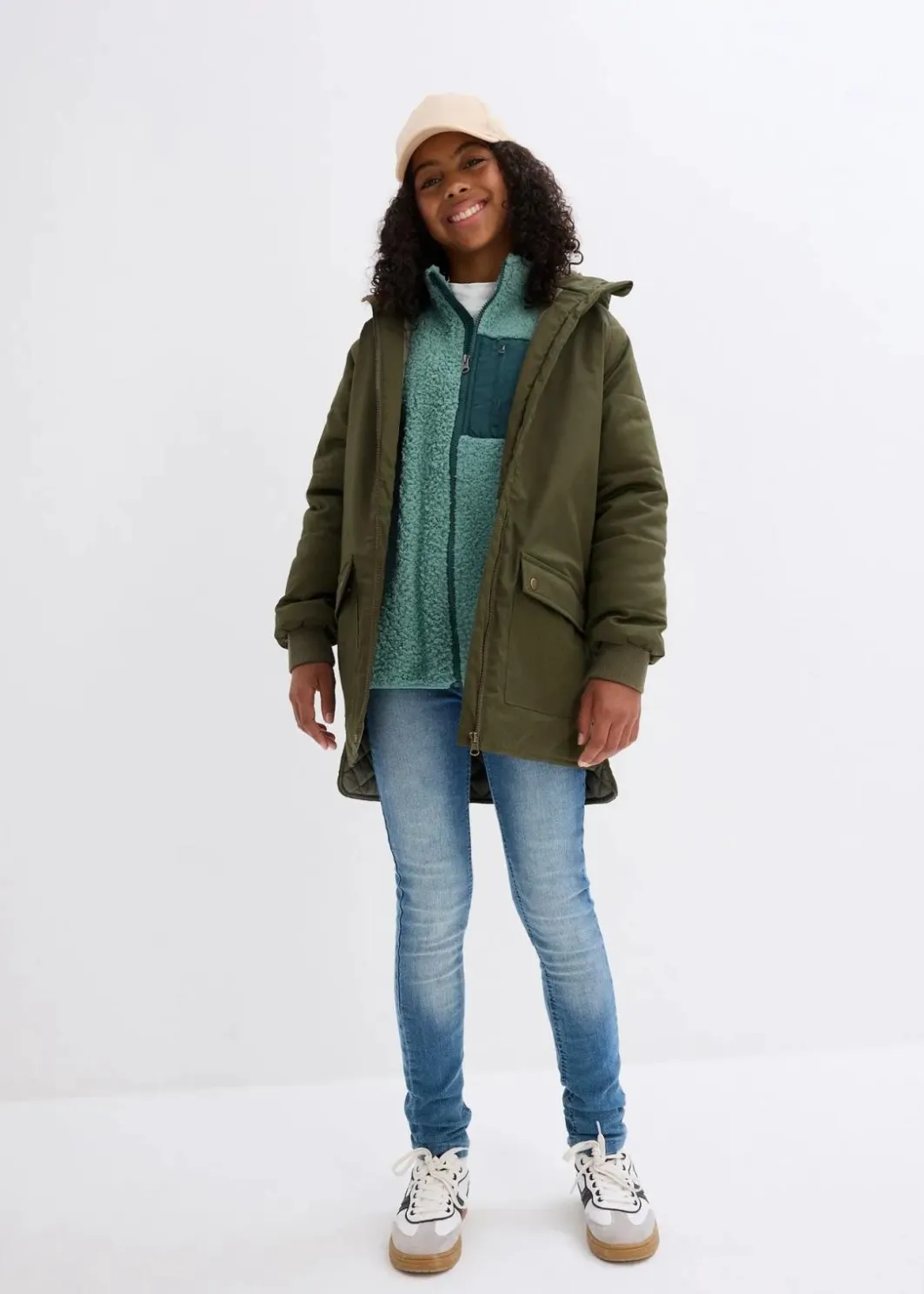 Winter-Parka mit Teddy-Kapuze, wasserabweisend Kinder Mädchen 9-16 Jahre·Jacken & Outdoor
