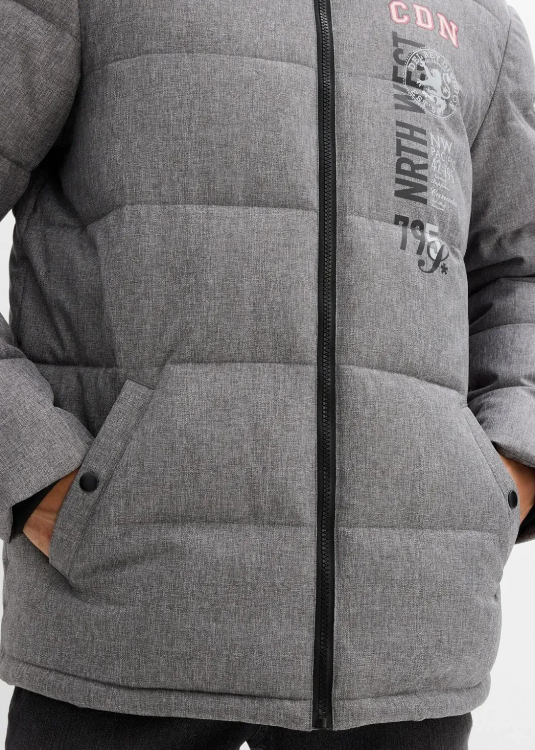 Herren bonprix Große Größen|Jacken & Mäntel|Winter-Steppjacke mit Kapuze