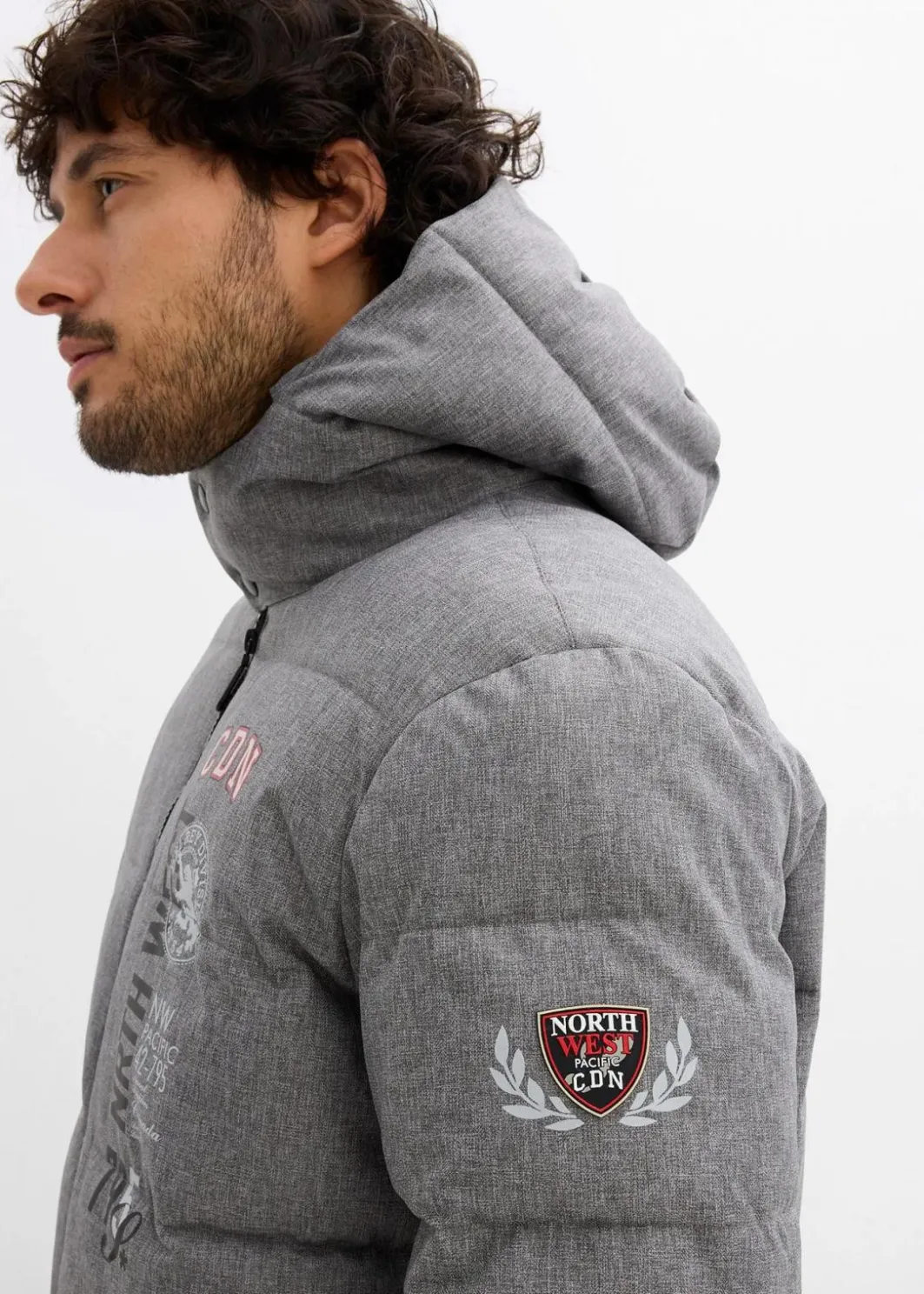 Herren bonprix Große Größen|Jacken & Mäntel|Winter-Steppjacke mit Kapuze
