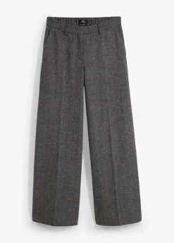 Clearance Wollhose mit Fischgratmuster Damen Bekleidung·Kleider|Hosen