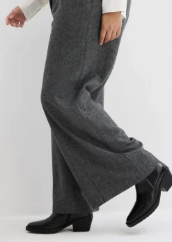 Clearance Wollhose mit Fischgratmuster Damen Bekleidung·Kleider|Hosen
