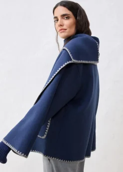 Damen bonprix Bekleidung·Hosen|Jacken & Mäntel|Wolljacke mit Zierstickerei (2tlg. Set mit Schal)