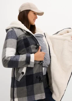 Outlet Woll-Umstandsjacke mit Teddyfutter / Tragejacke Damen Bekleidung·Blazer|Umstandsmode