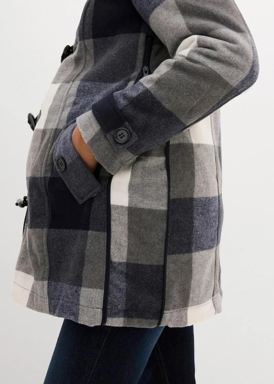 Outlet Woll-Umstandsjacke mit Teddyfutter / Tragejacke Damen Bekleidung·Blazer|Umstandsmode
