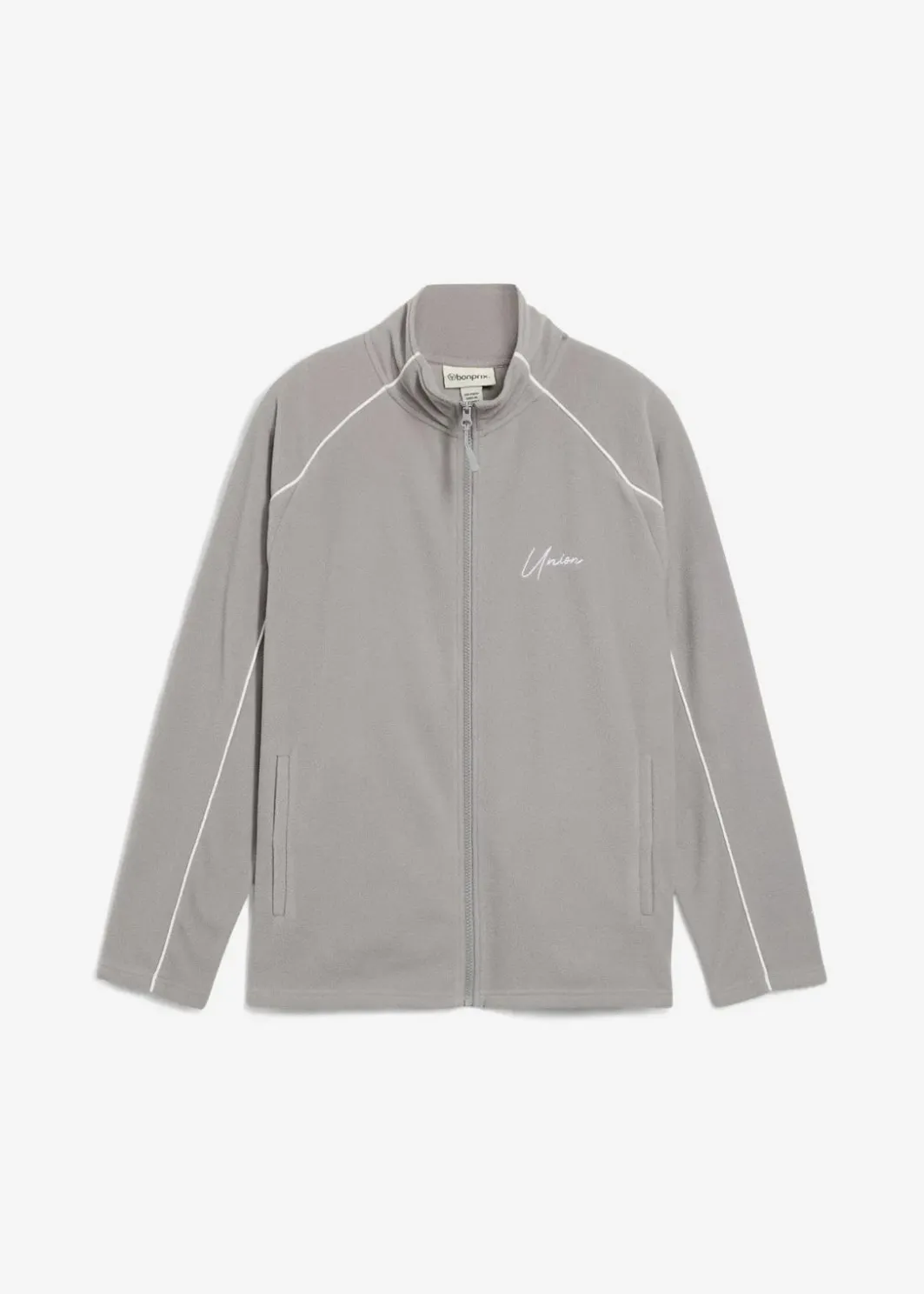 Outlet Wärmende Fleecejacke mit sportiven Details Herren Große Größen|Outdoorbekleidung