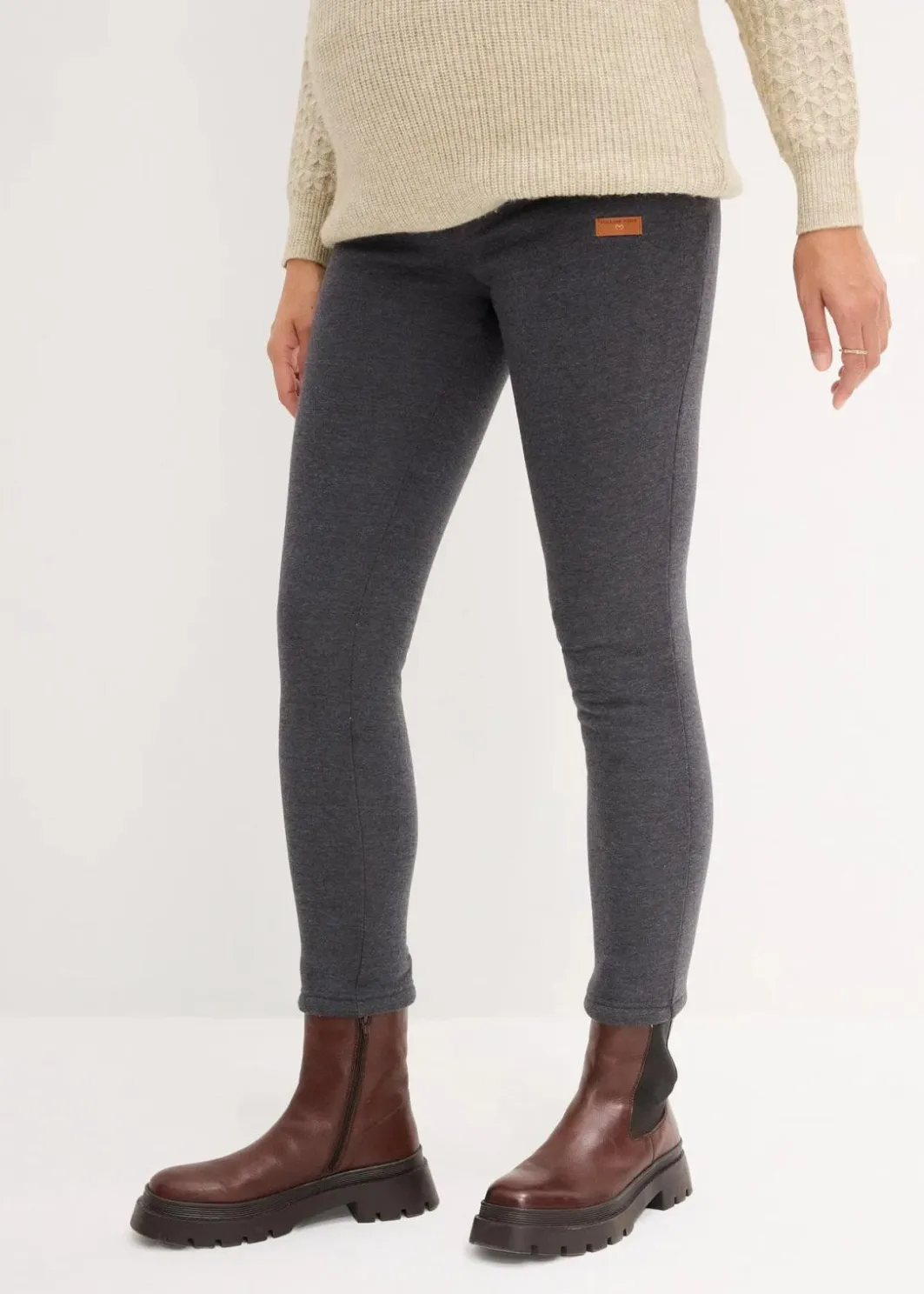 Damen bonprix Bekleidung·Blazer|Umstandsmode|Wärmende Umstands-Leggings mit Teddyfutter
