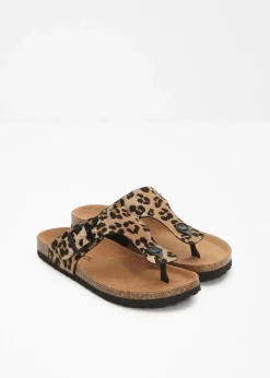 New Zehenstegpantoletten mit bequemem Fußbett Damen Sommerschuhe