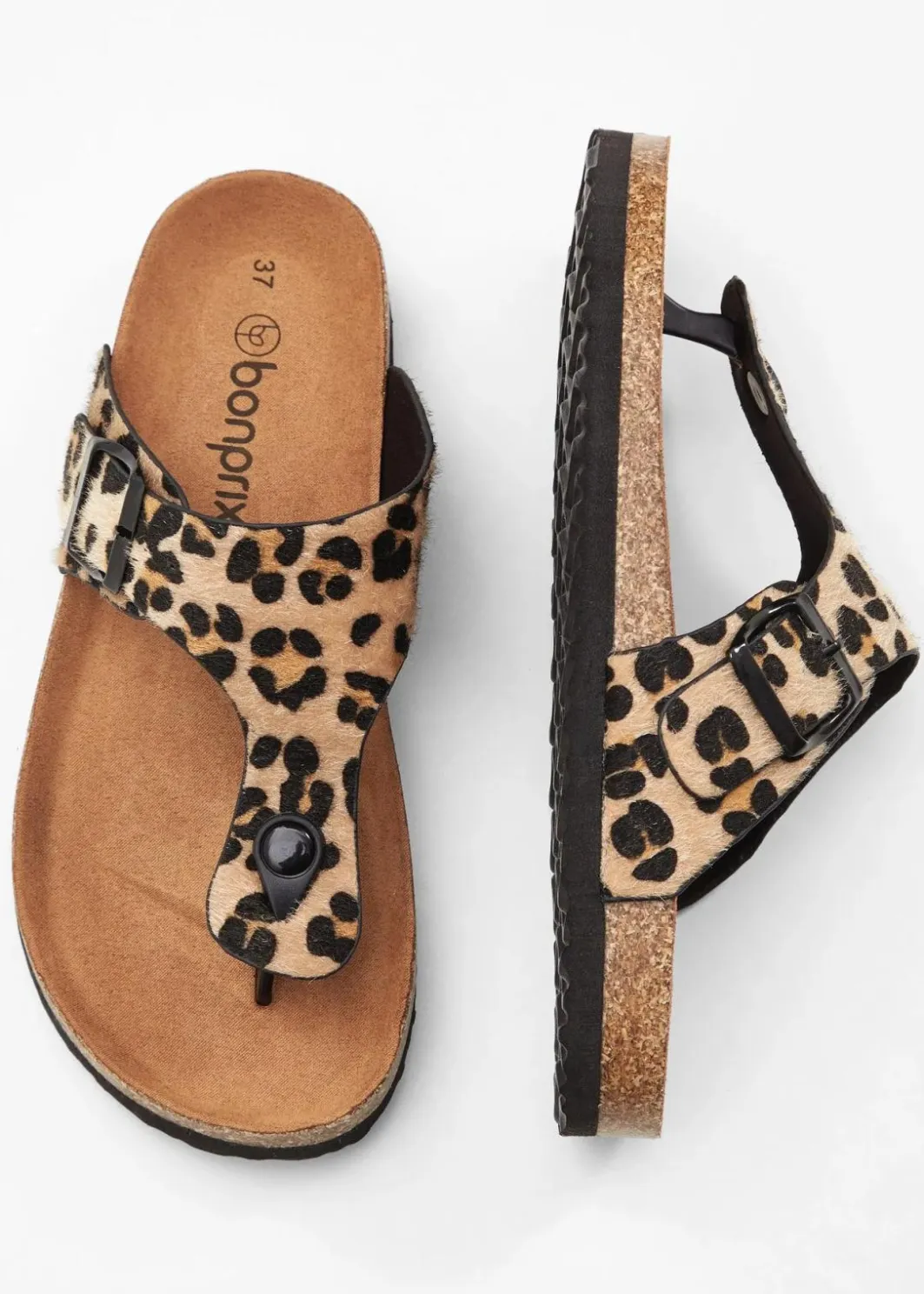 New Zehenstegpantoletten mit bequemem Fußbett Damen Sommerschuhe