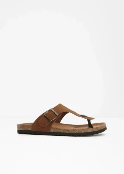 Damen bonprix Sommerschuhe|Zehenstegpantoletten mit dekorativer Schnalle