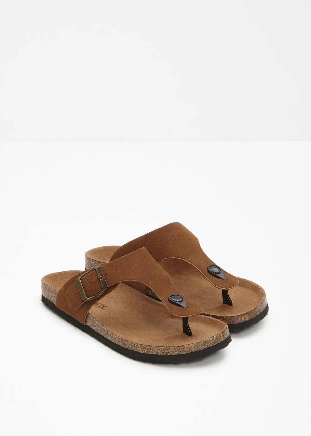 Damen bonprix Sommerschuhe|Zehenstegpantoletten mit dekorativer Schnalle