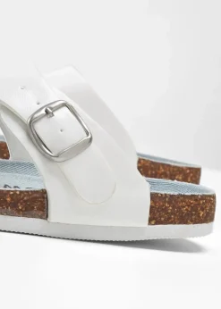Damen bonprix Hausschuhe|Sommerschuhe|Zehenstegpantoletten mit dekorativer Schnalle