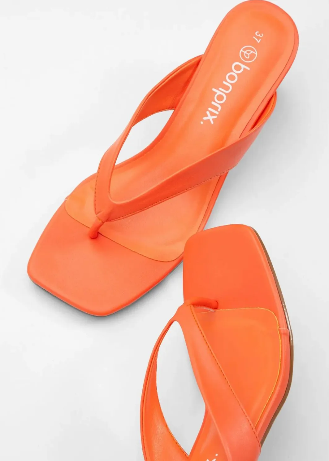Damen bonprix Sommerschuhe|Zehenstegpantoletten mit Blockabsatz