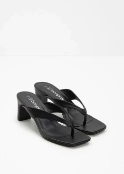Damen bonprix Sommerschuhe|Zehenstegpantoletten mit Blockabsatz