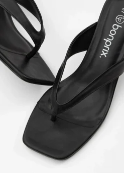 Damen bonprix Sommerschuhe|Zehenstegpantoletten mit Blockabsatz
