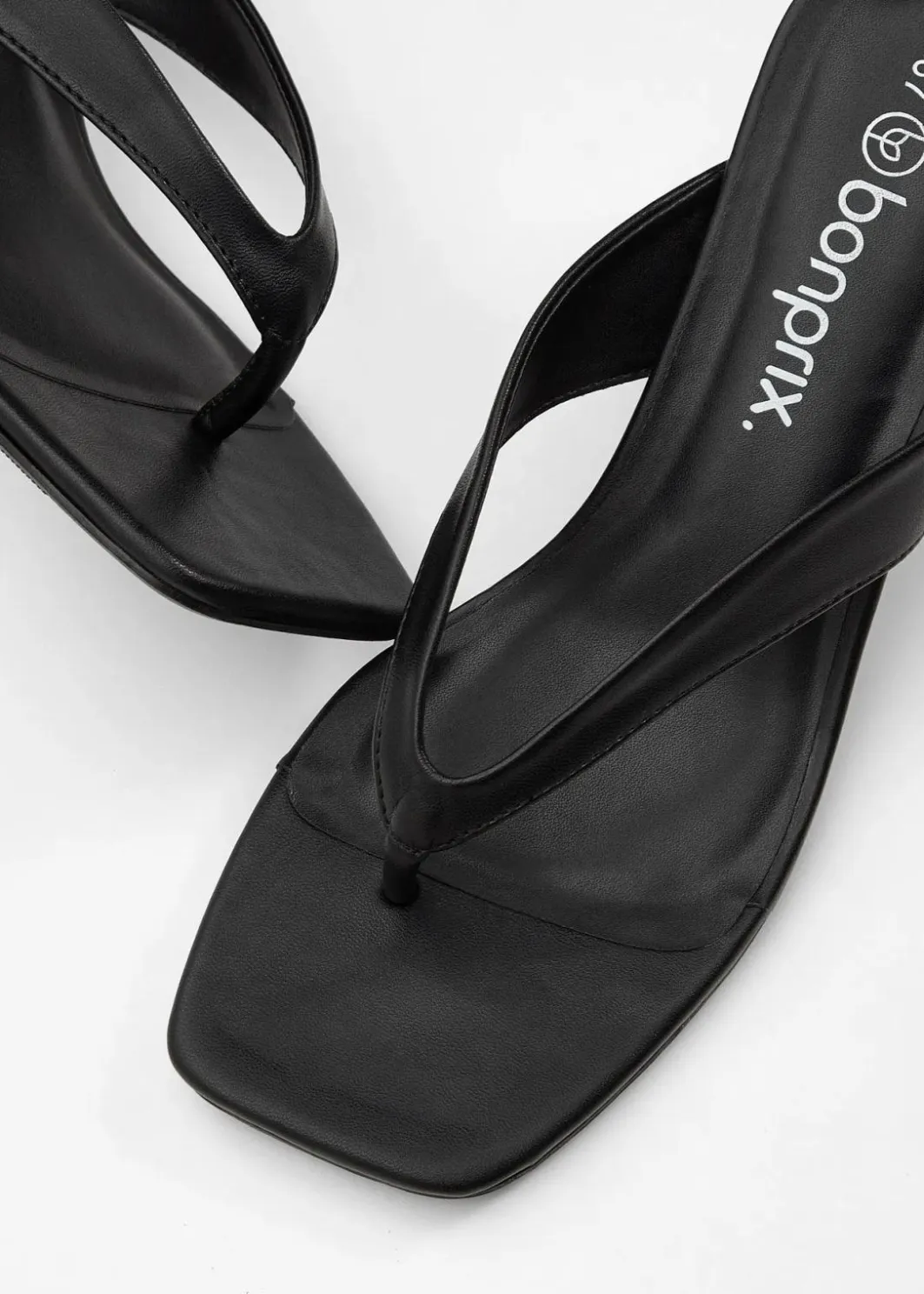 Damen bonprix Sommerschuhe|Zehenstegpantoletten mit Blockabsatz