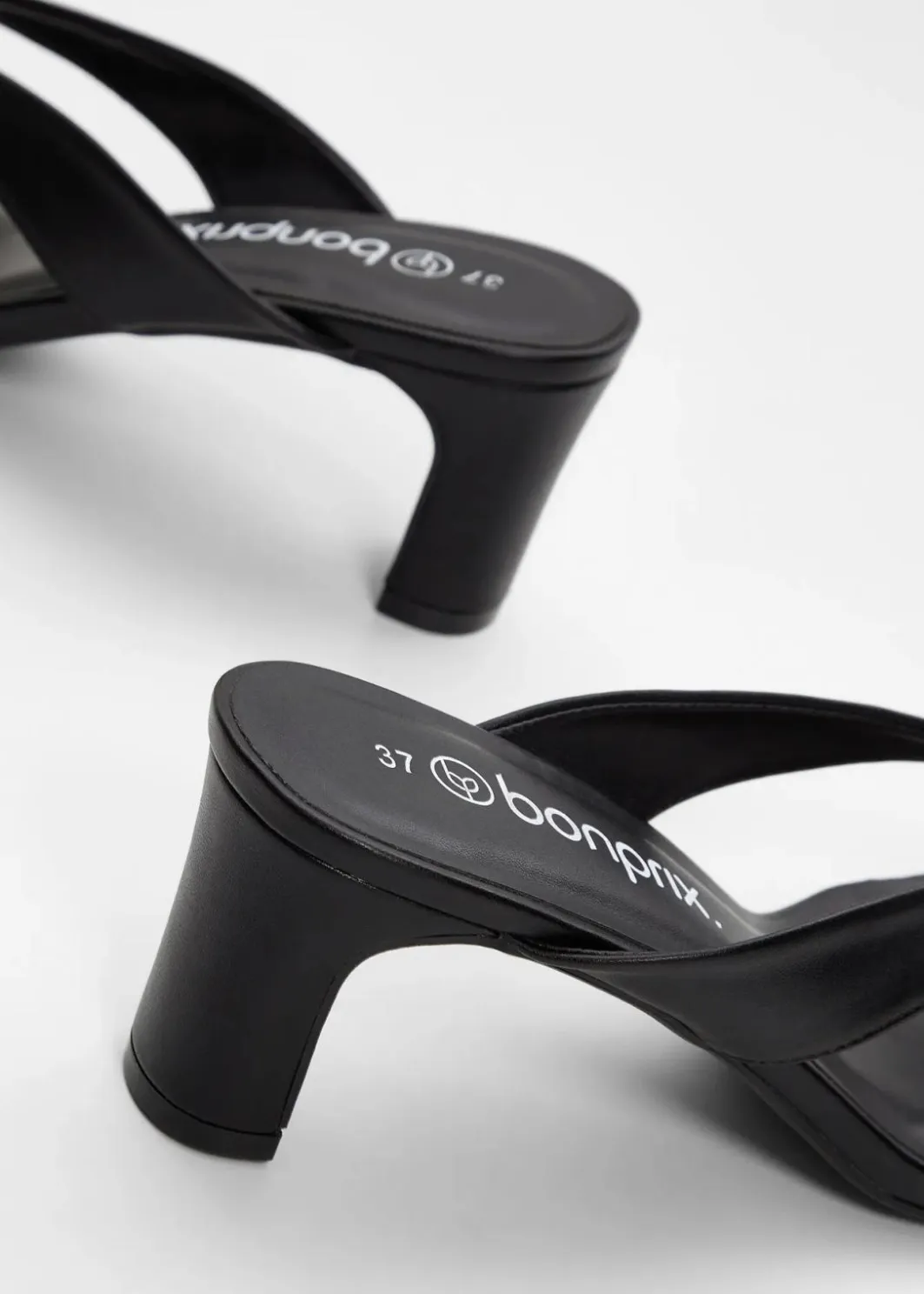 Damen bonprix Sommerschuhe|Zehenstegpantoletten mit Blockabsatz
