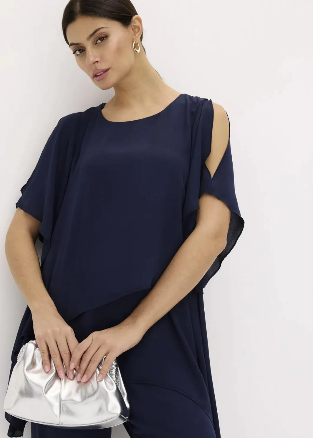 Sale Zipfelbluse im Lagen-Look Damen Festliche Mode|Blusen & Tuniken