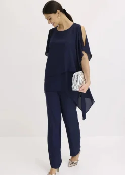 Sale Zipfelbluse im Lagen-Look Damen Festliche Mode|Blusen & Tuniken