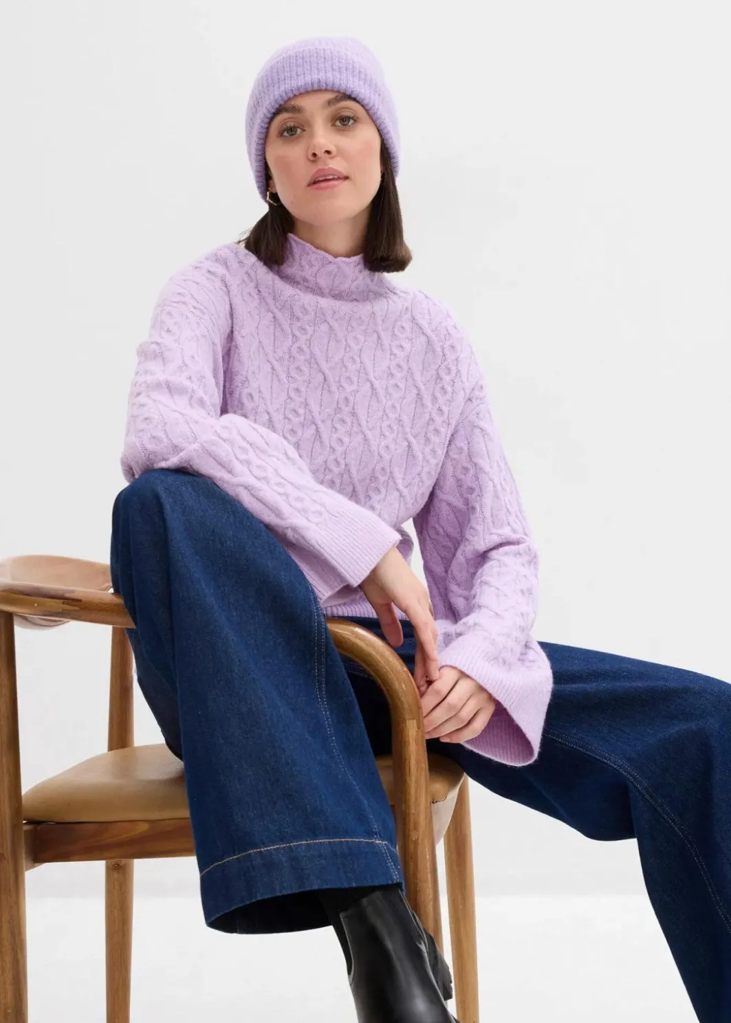 Damen bonprix Bekleidung·Umstandsmode|Bekleidung·Jeans|Zopfstrick Pullover
