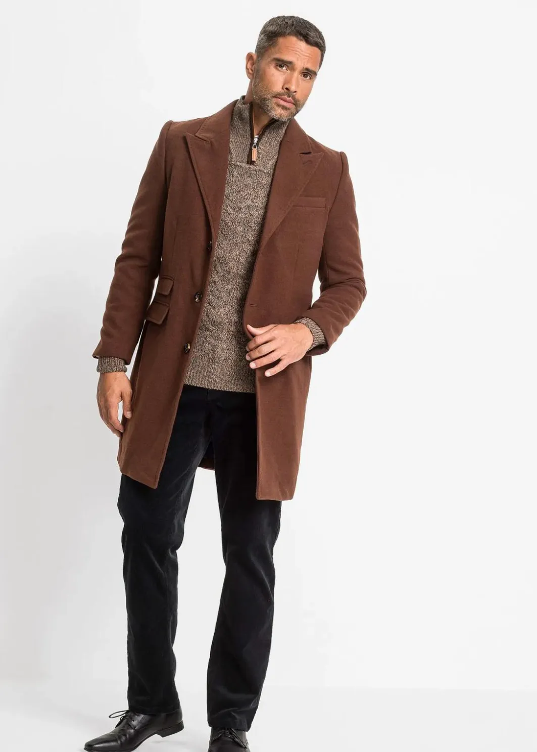 Discount Zopfstrick Troyer-Pullover mit Wollanteil Herren Große Größen|Pullover & Strickjacken