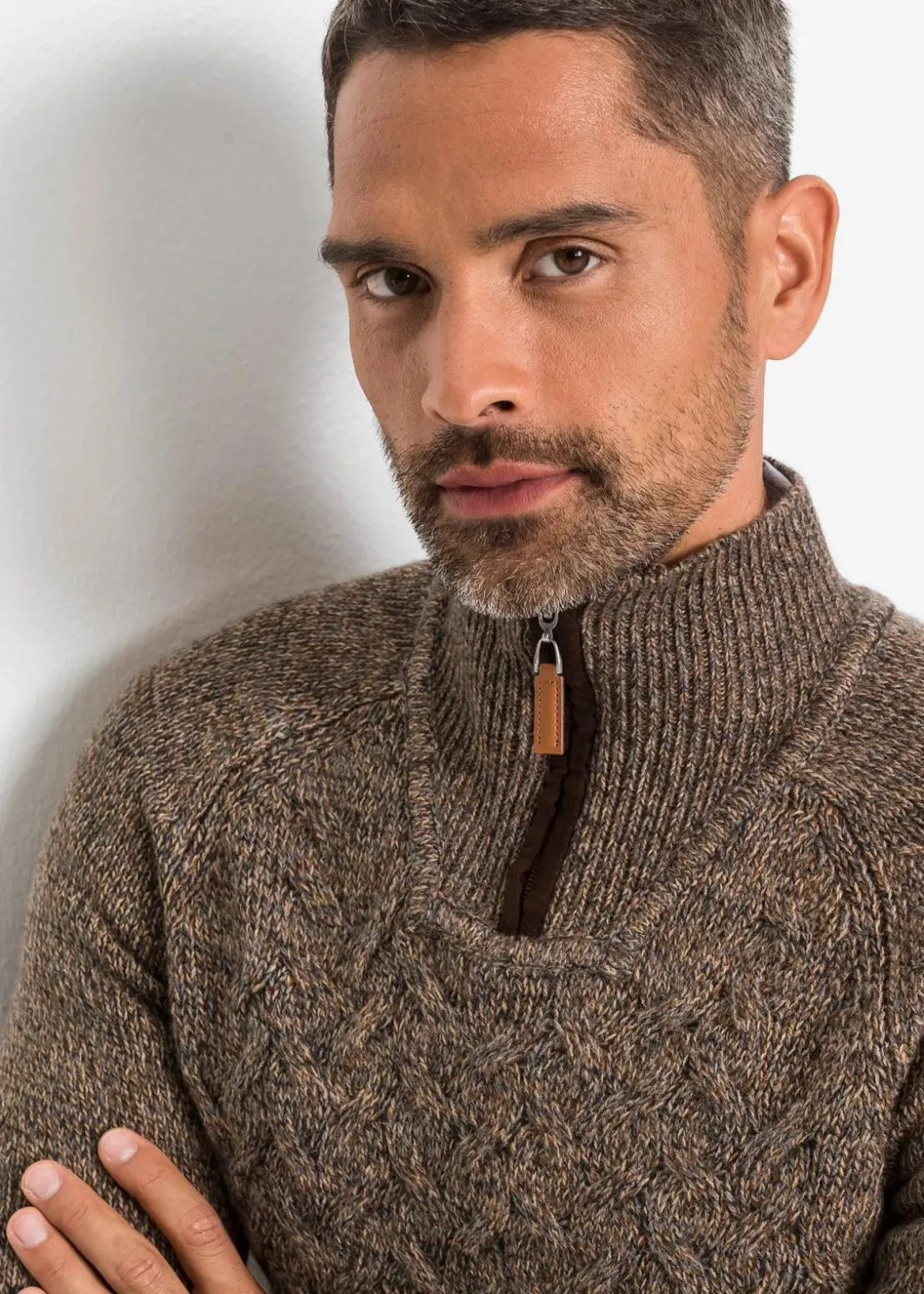 Discount Zopfstrick Troyer-Pullover mit Wollanteil Herren Große Größen|Pullover & Strickjacken