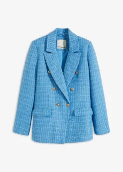 Hot zweireihiger Bouclé-Blazer Damen Bekleidung·Basics|Blazer