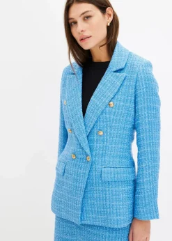 Hot zweireihiger Bouclé-Blazer Damen Bekleidung·Basics|Blazer
