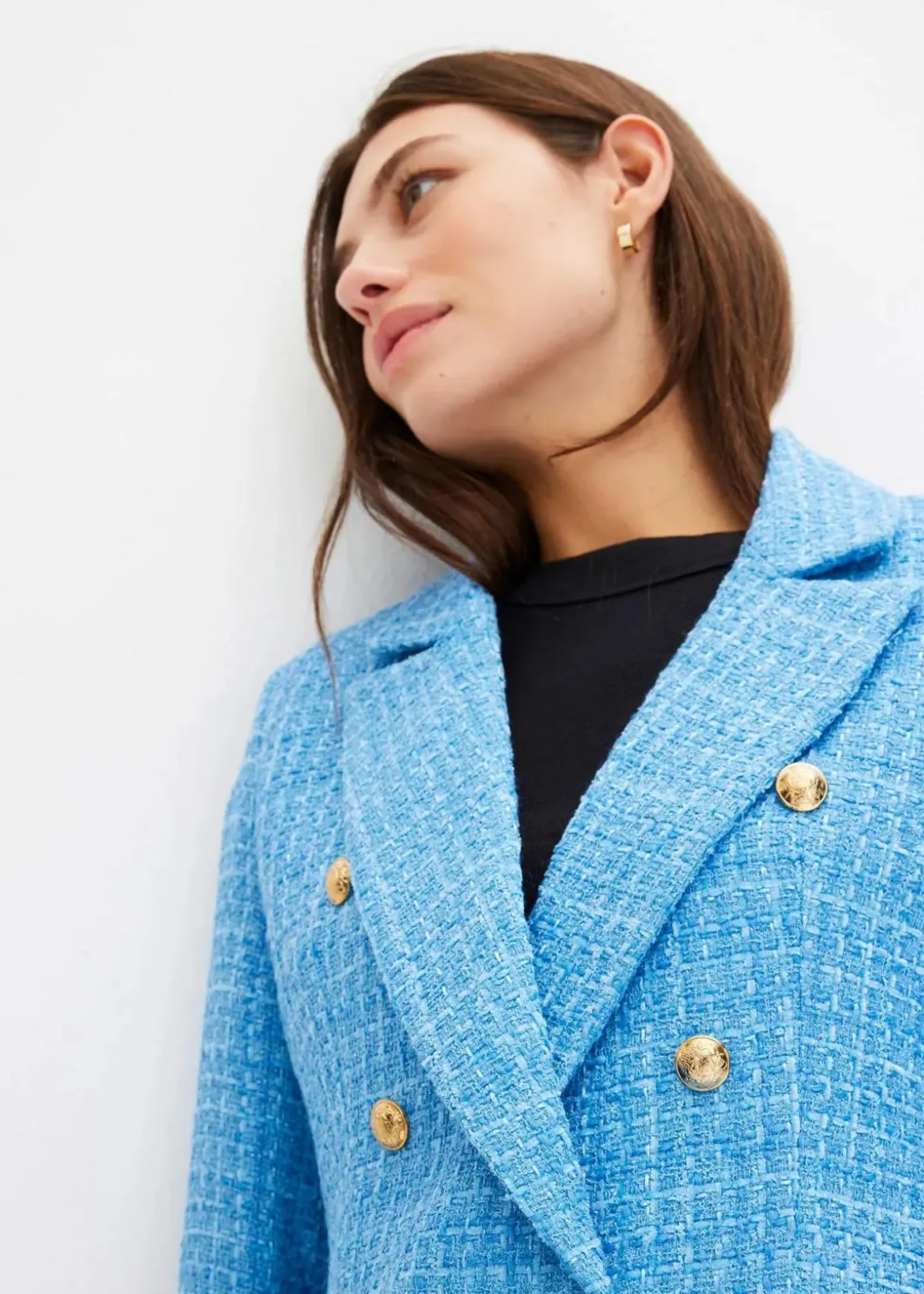 Hot zweireihiger Bouclé-Blazer Damen Bekleidung·Basics|Blazer
