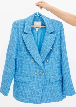 Hot zweireihiger Bouclé-Blazer Damen Bekleidung·Basics|Blazer